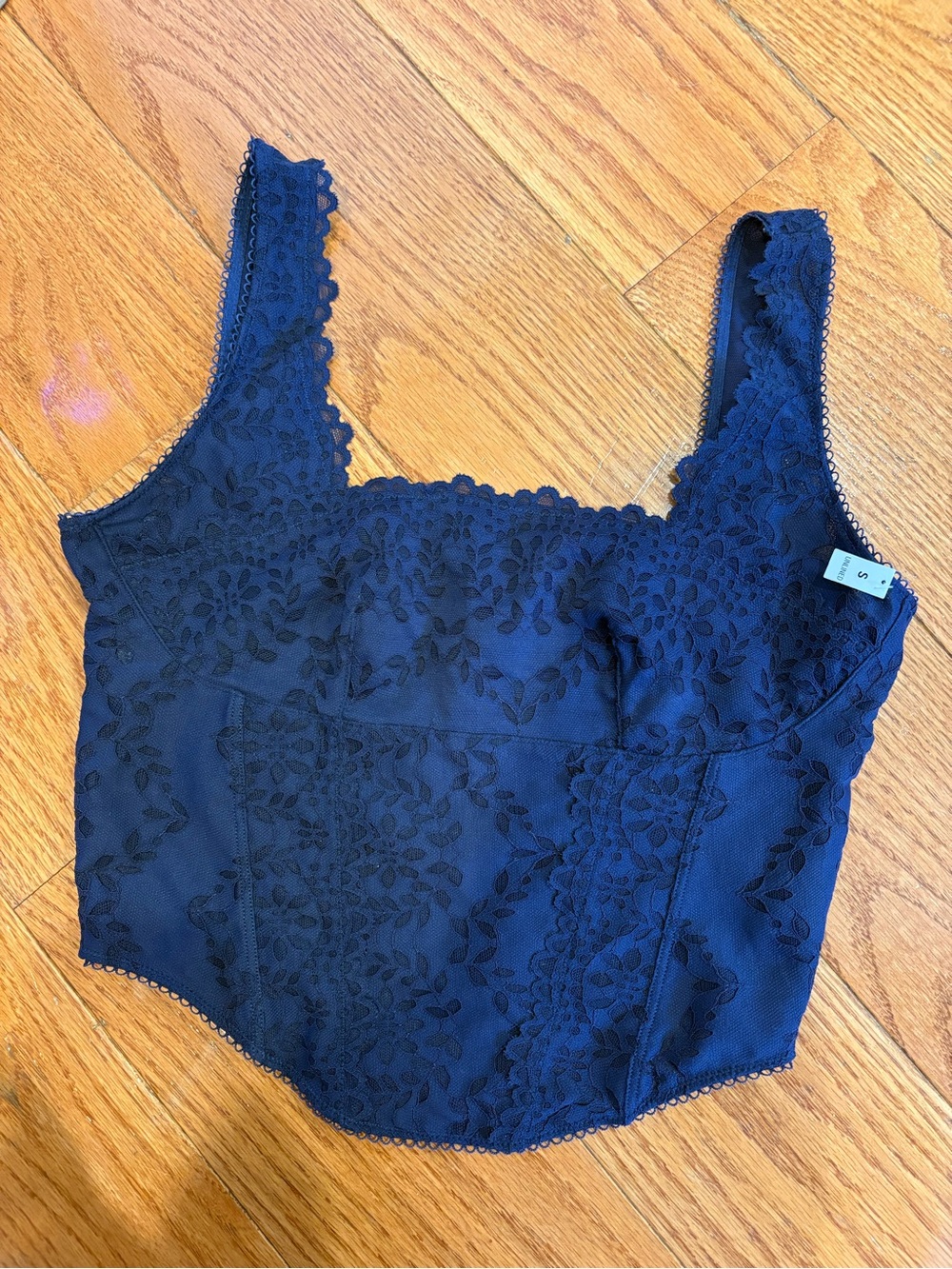 Victoria’s Secret PINK Navy Blue Lace Bralette/Brassiere NWT Size Small
